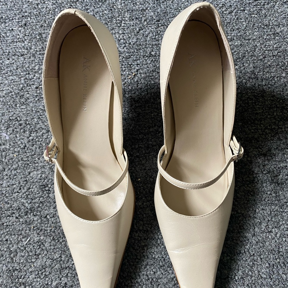 Anne Klein Cream Mary Jane Heels